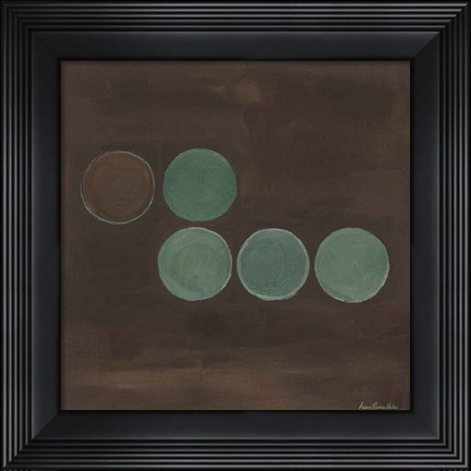 Framed Aqua Lily Pads II Print