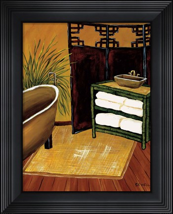 Framed Bamboo Bath Print