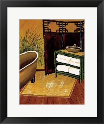 Framed Bamboo Bath Print