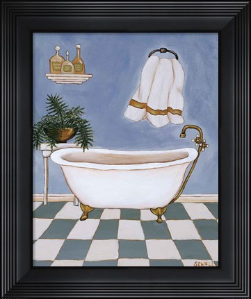 Framed Blue Mood II Print