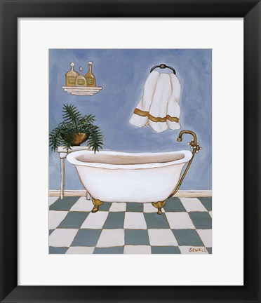 Framed Blue Mood II Print