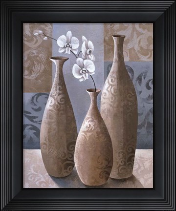 Framed Silver Orchids II Print