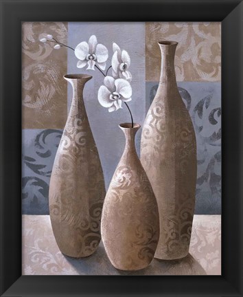 Framed Silver Orchids II Print