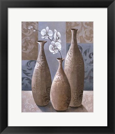 Framed Silver Orchids II Print