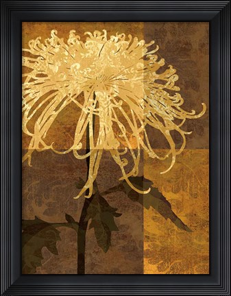Framed Golden Mums I Print