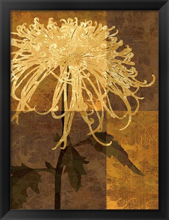 Framed Golden Mums I Print