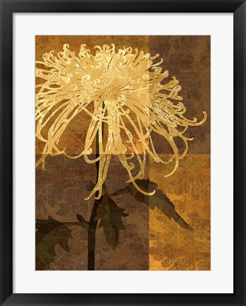 Framed Golden Mums I Print