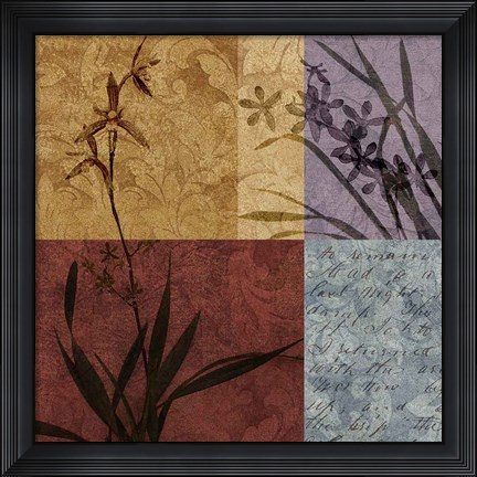 Framed Floral Refrain I Print