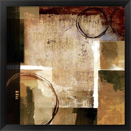 Framed Abstract &amp; Natural Elements B Print