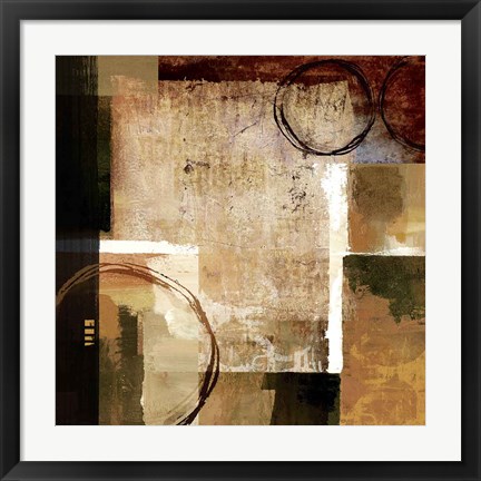 Framed Abstract &amp; Natural Elements B Print