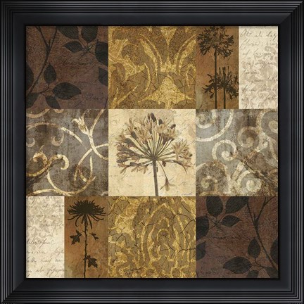 Framed Floral Nine Patch Print