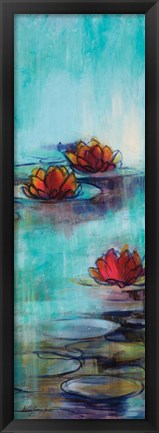 Framed Aqua Lotus II Print