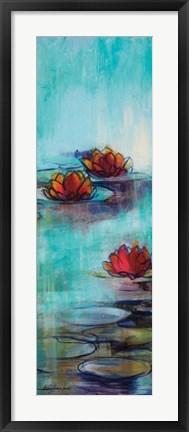 Framed Aqua Lotus II Print