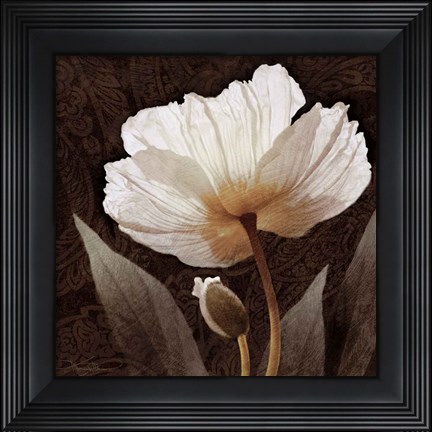 Framed Paisley Poppy I Print