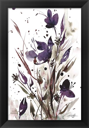 Framed Floral Music I Print