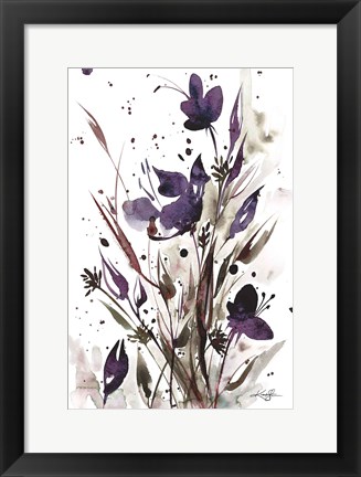 Framed Floral Music I Print