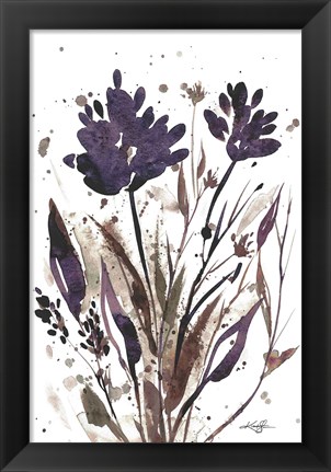 Framed Floral Music II Print