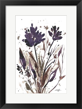 Framed Floral Music II Print