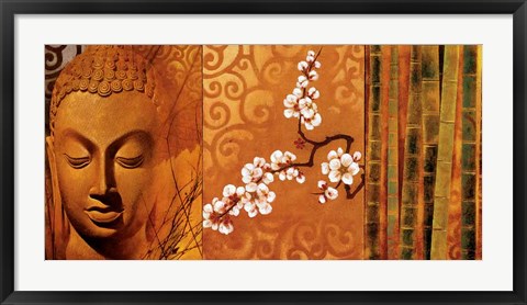 Framed Buddha Panel I Print