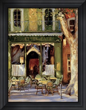 Framed Paulette&#39;s Cafe Print