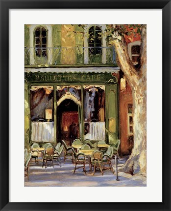 Framed Paulette&#39;s Cafe Print