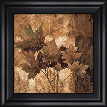 Framed Leaf Patterns II Print