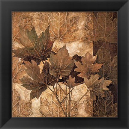 Framed Leaf Patterns II Print