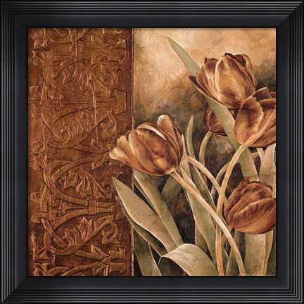 Framed Copper Tulips I Print