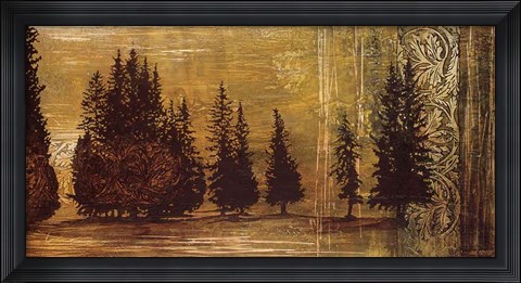 Framed Forest Silhouettes I Print