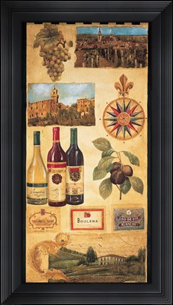 Framed Wine Country I Print