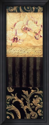 Framed Orchid Brocade II Print