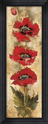 Framed Strand of Poppies I Print