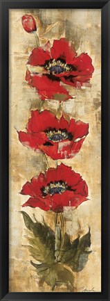 Framed Strand of Poppies I Print