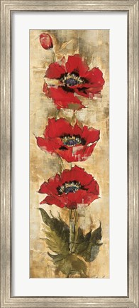 Framed Strand of Poppies I Print