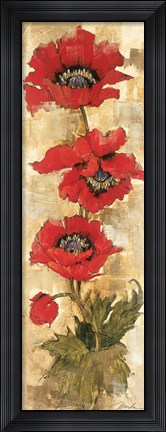 Framed Strand of Poppies II Print