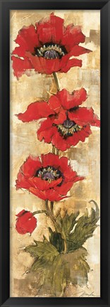 Framed Strand of Poppies II Print