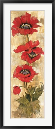 Framed Strand of Poppies II Print