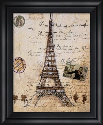 Framed La Tour Eiffel Print
