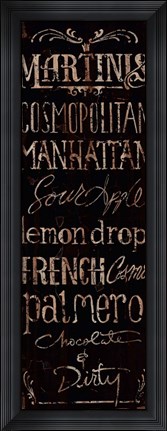Framed Martinis Print