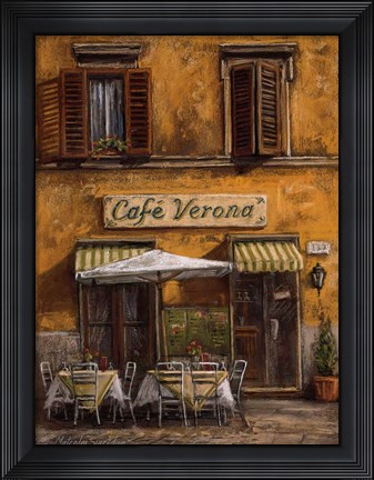 Framed Cafe Verona Print