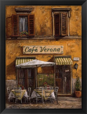 Framed Cafe Verona Print