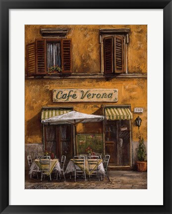 Framed Cafe Verona Print