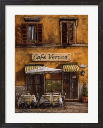 Framed Cafe Verona Print