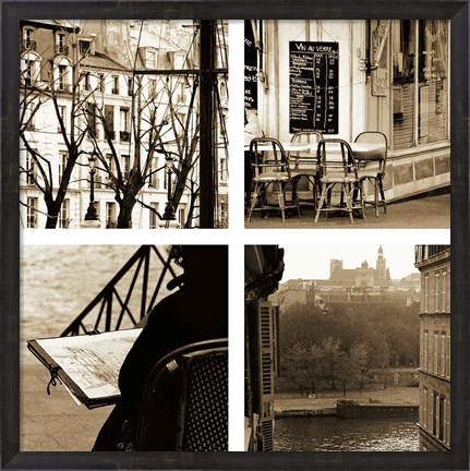 Framed Paris A La Seine. Print
