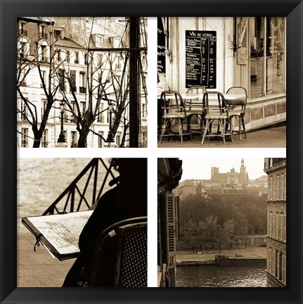 Framed Paris A La Seine. Print