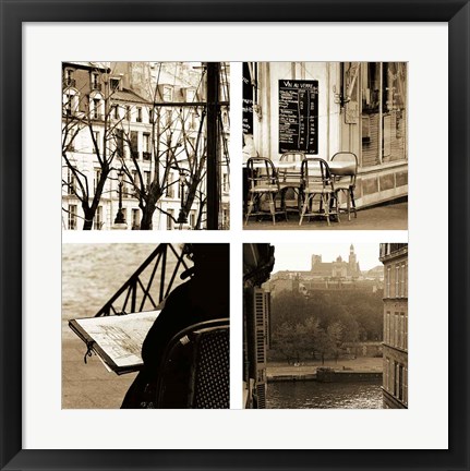 Framed Paris A La Seine. Print