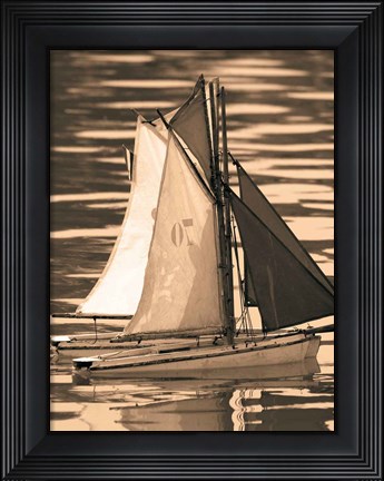 Framed Les Petits Bateaux II Print