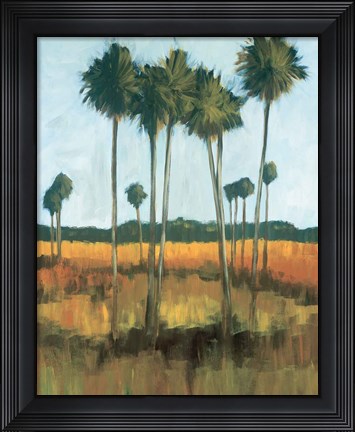 Framed Tall Palms II Print