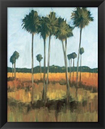 Framed Tall Palms II Print