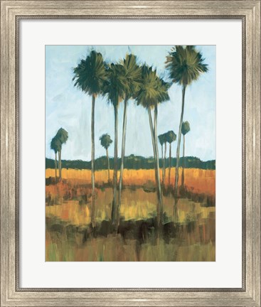 Framed Tall Palms II Print